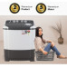 Washing Machine: LG 7 Kg 5 Star Wind Jet Dry Semi-Automatic Top Loading Washing Machine (P7020NGAZ, Dark Gray, Rat Away Feature)